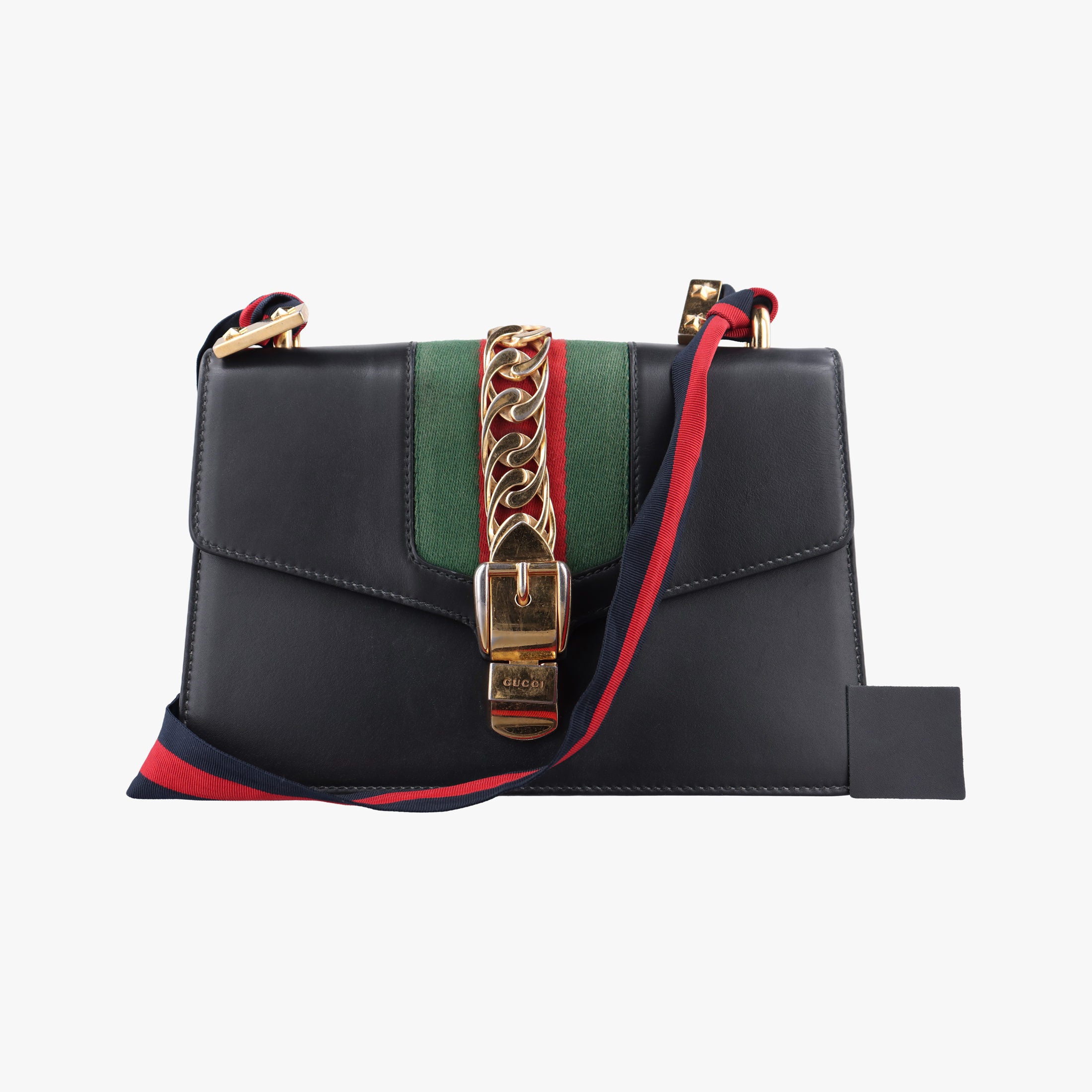 Sylvie Black×Green×Red Leather 421882 A021568744シルヴィ ブラック×グリーン×レッド レザー 421882 A021568744