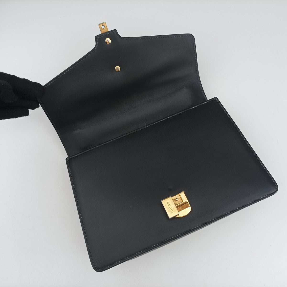 Sylvie Black×Green×Red Leather 421882 A021568744シルヴィ ブラック×グリーン×レッド レザー 421882 A021568744