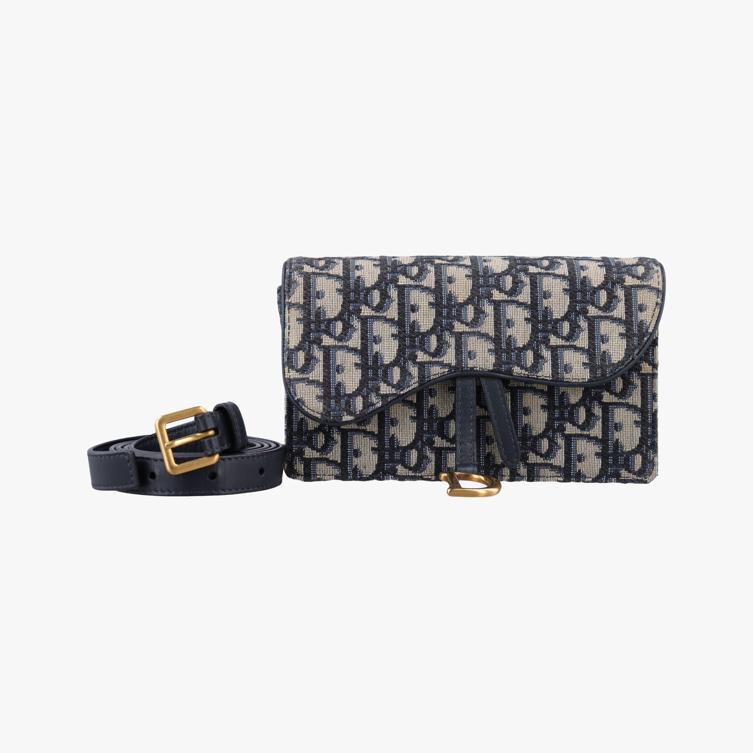 Saddle Navy jacquard×Leather 12-MA-0149サドル ネイビー ジャガード×レザー 12-MA-0149