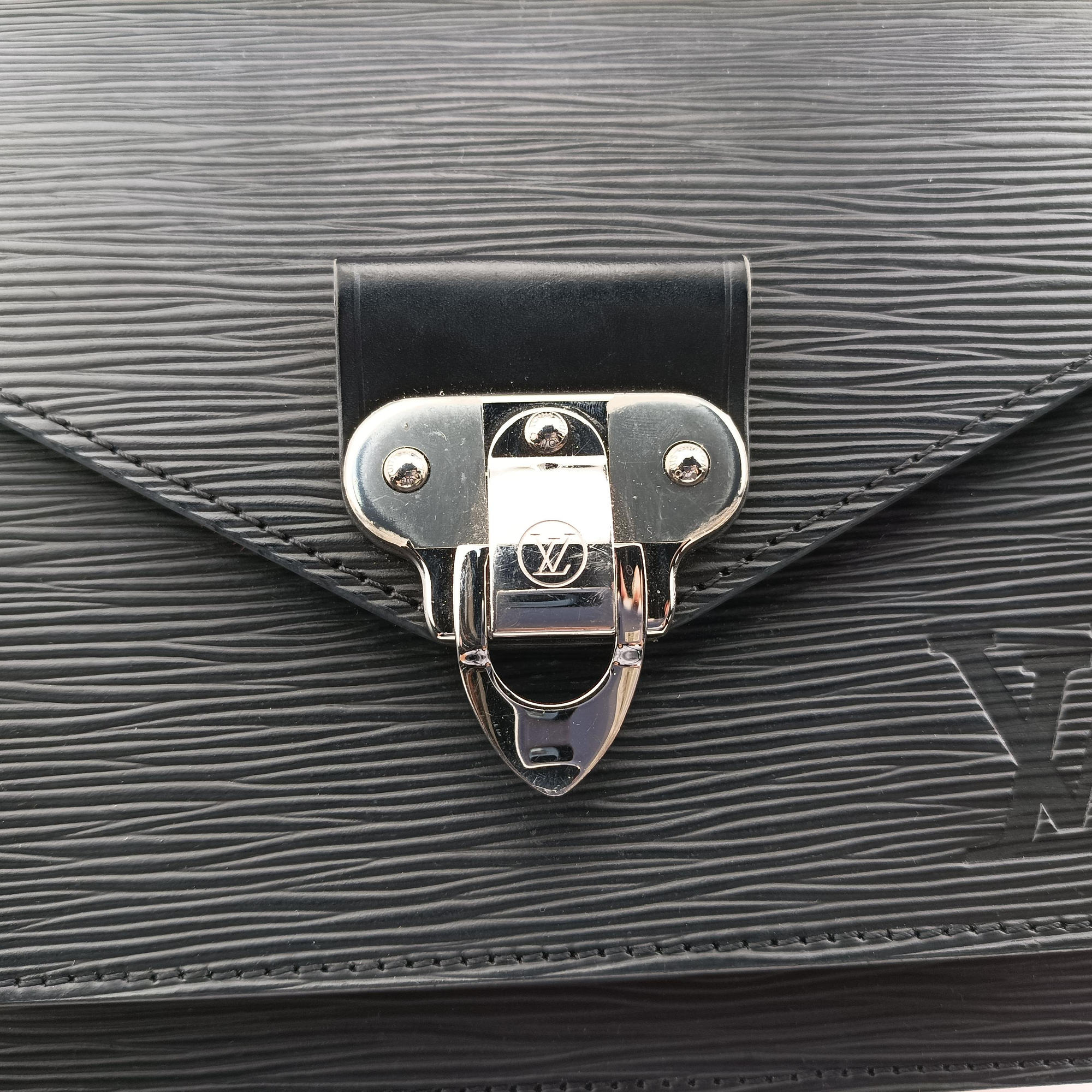 Vintage Louis Vuitton MONCEAU Red × Black Epi M55405 handbag | stylenewstar
