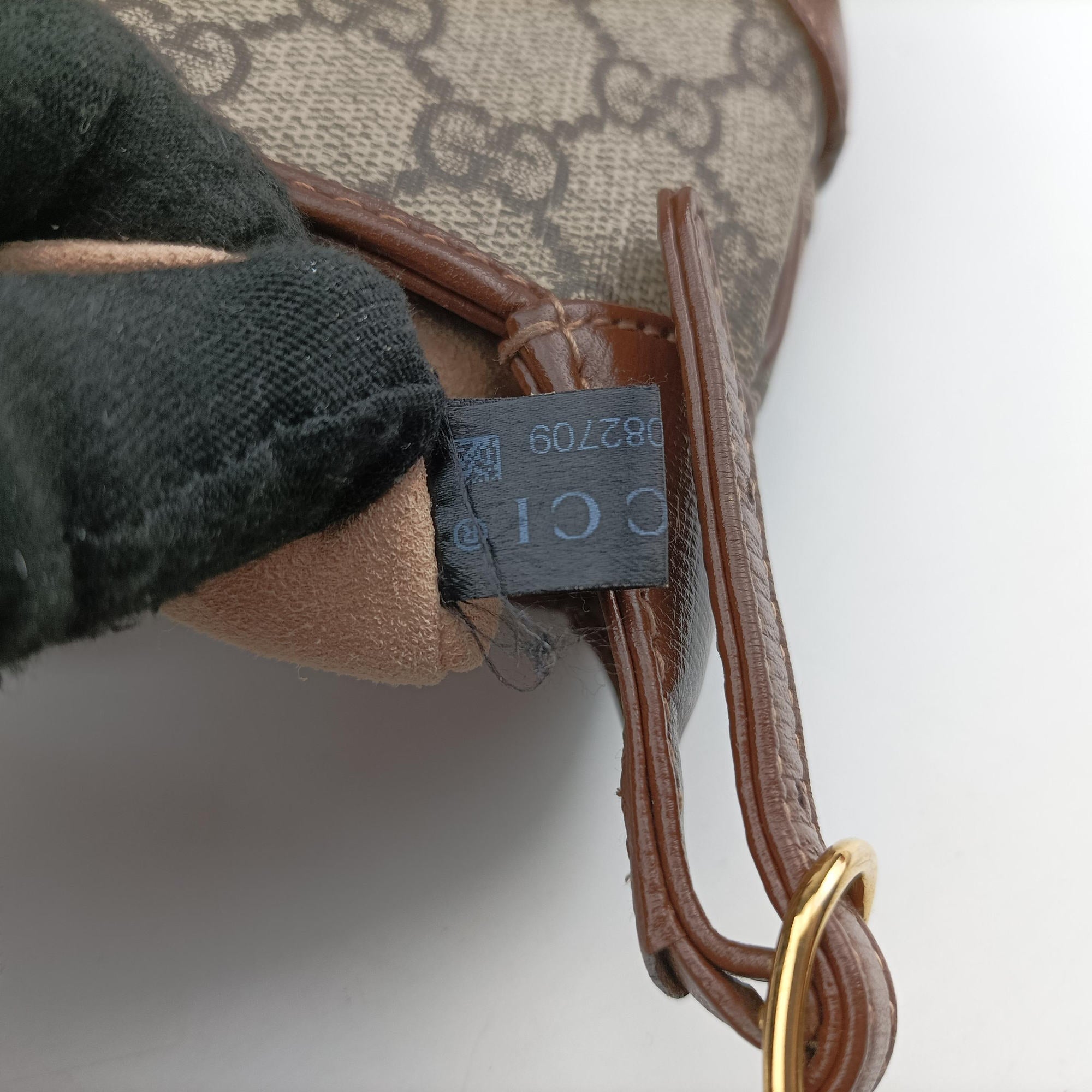 Jackie 1961 GG Supreme Brown PVC coated canvas×Leather 637092 G034082709ジャッキー 1961 GGスプリーム ブラウン PVCコーティングキャンバス×レザー 637092 G034082709