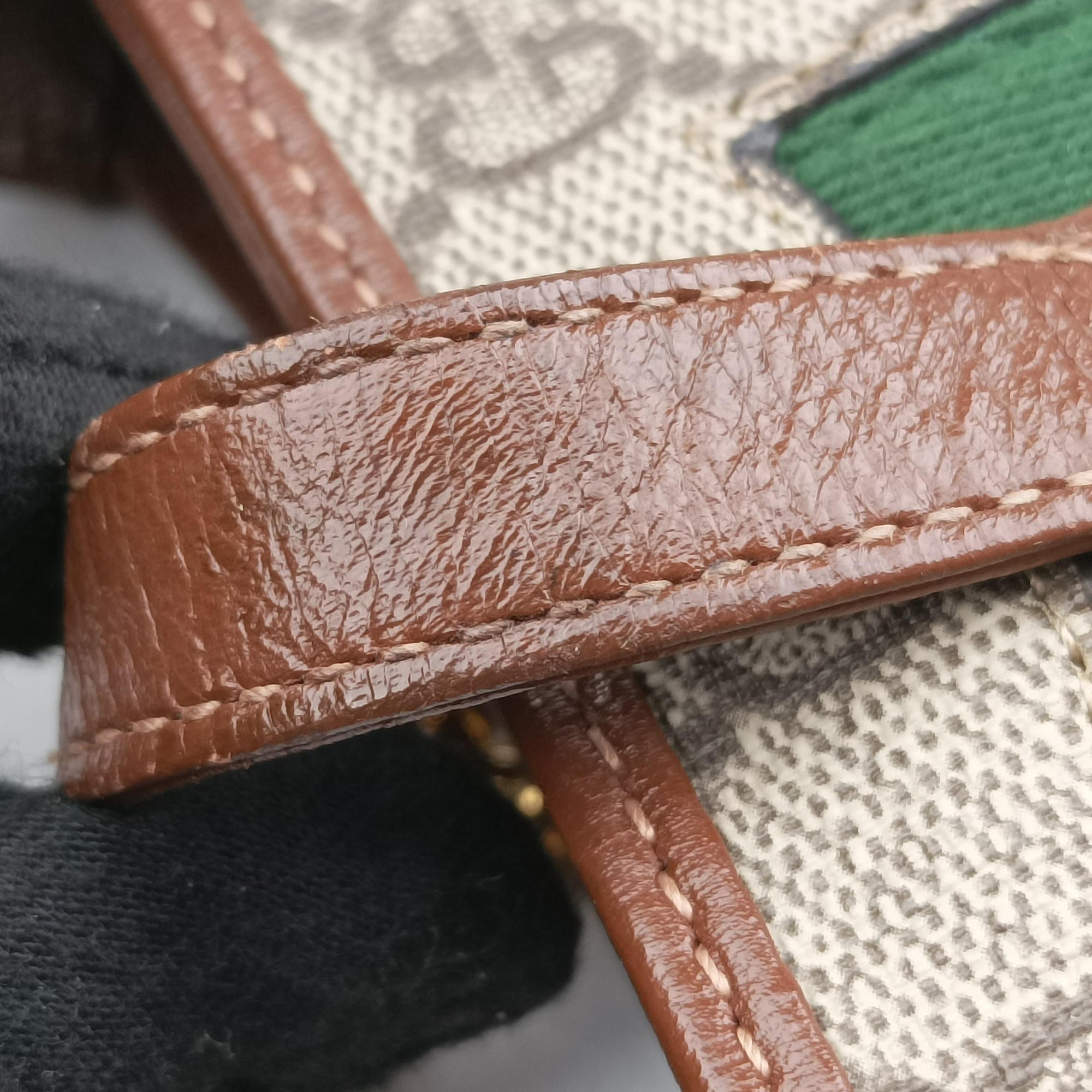 Jackie 1961 GG Supreme Brown PVC coated canvas×Leather 637092 G034082709ジャッキー 1961 GGスプリーム ブラウン PVCコーティングキャンバス×レザー 637092 G034082709