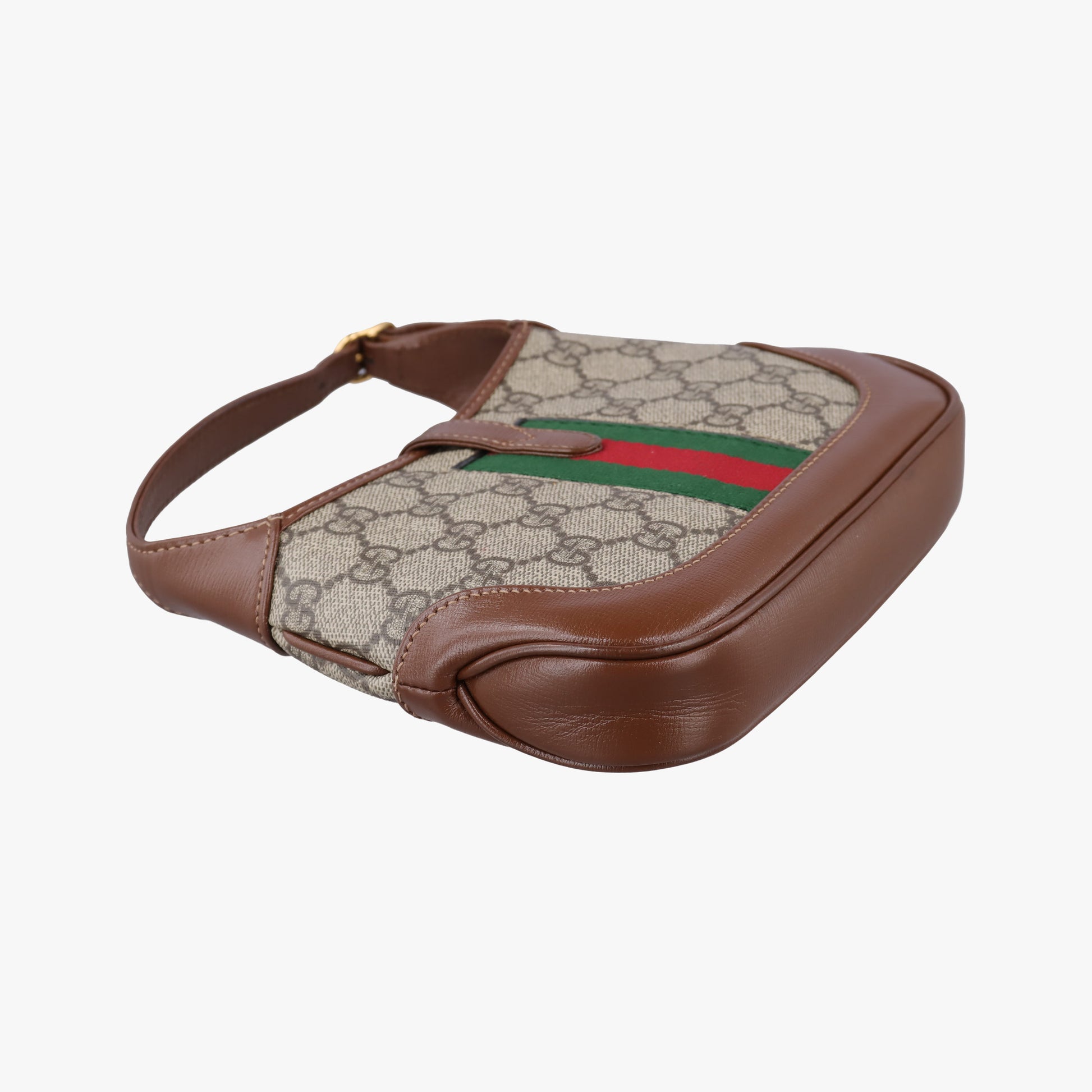 Jackie 1961 GG Supreme Brown PVC coated canvas×Leather 637092 G034082709ジャッキー 1961 GGスプリーム ブラウン PVCコーティングキャンバス×レザー 637092 G034082709