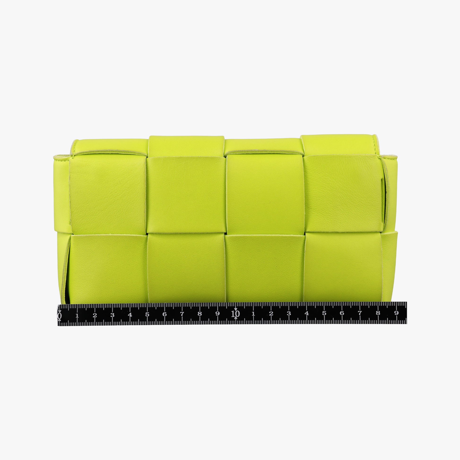 CASSETTE Green lambskin B09834635Tカセット グリーン ラムスキン B09834635T