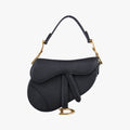 Vintage Christian Dior saddle Black leather  shoulderbag | stylenewstar