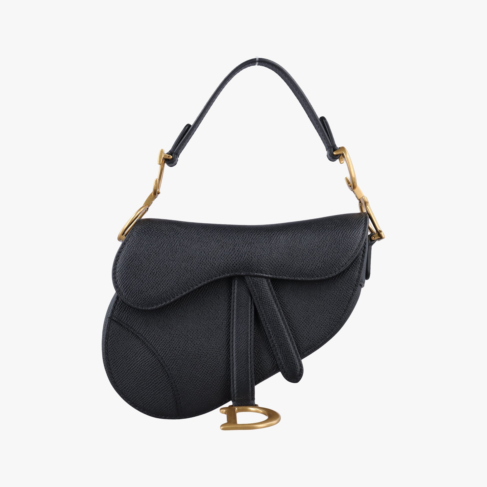 Vintage Christian Dior saddle Black leather  shoulderbag | stylenewstar