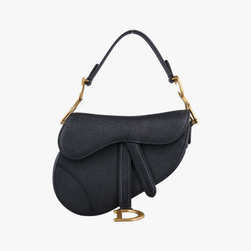 Vintage Christian Dior saddle Black leather  shoulderbag | stylenewstar
