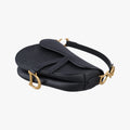 Vintage Christian Dior saddle Black leather  shoulderbag | stylenewstar
