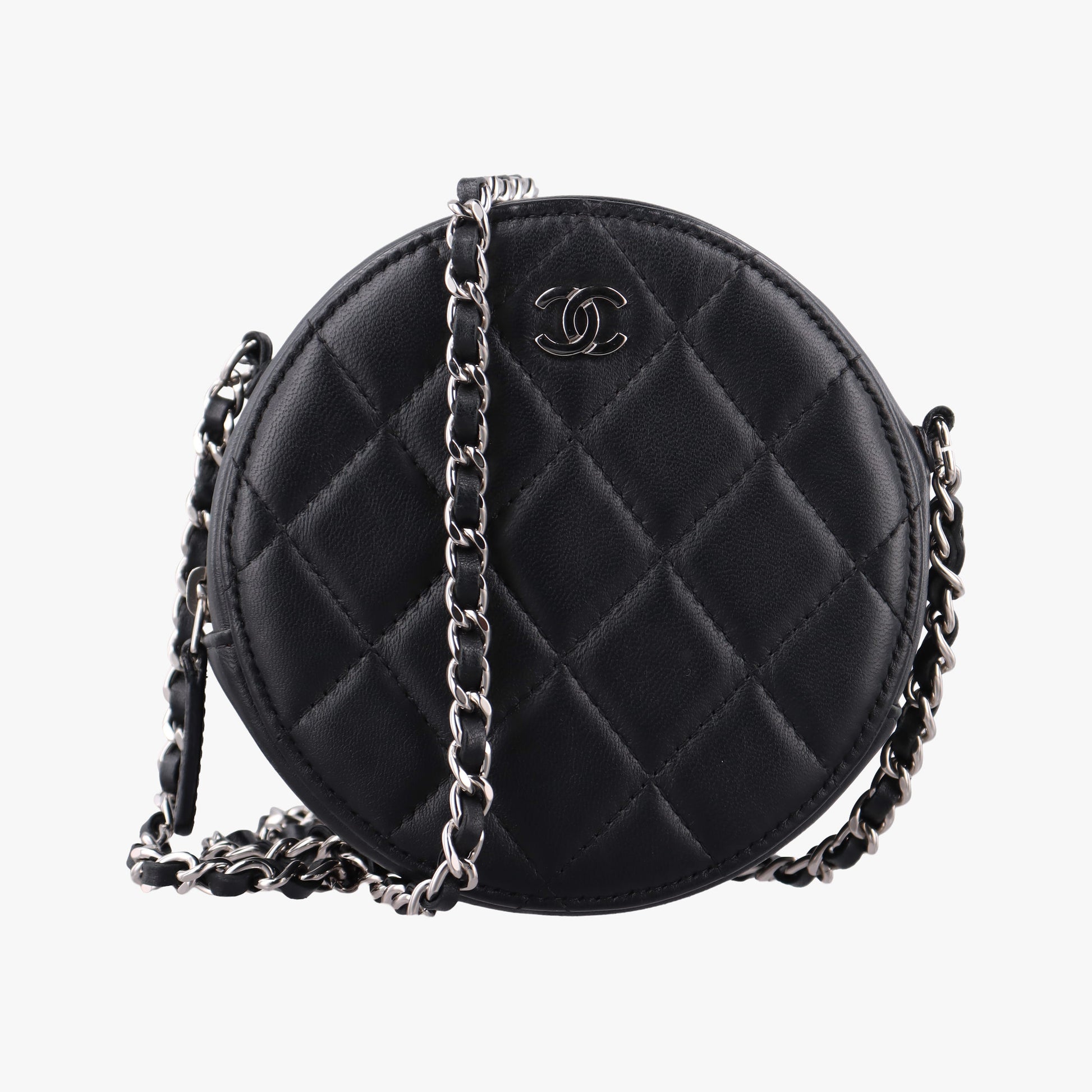 Matelasse Round Black lambskin AP0245 28493950マトラッセ ラウンド ブラック ラムスキン AP0245 28493950