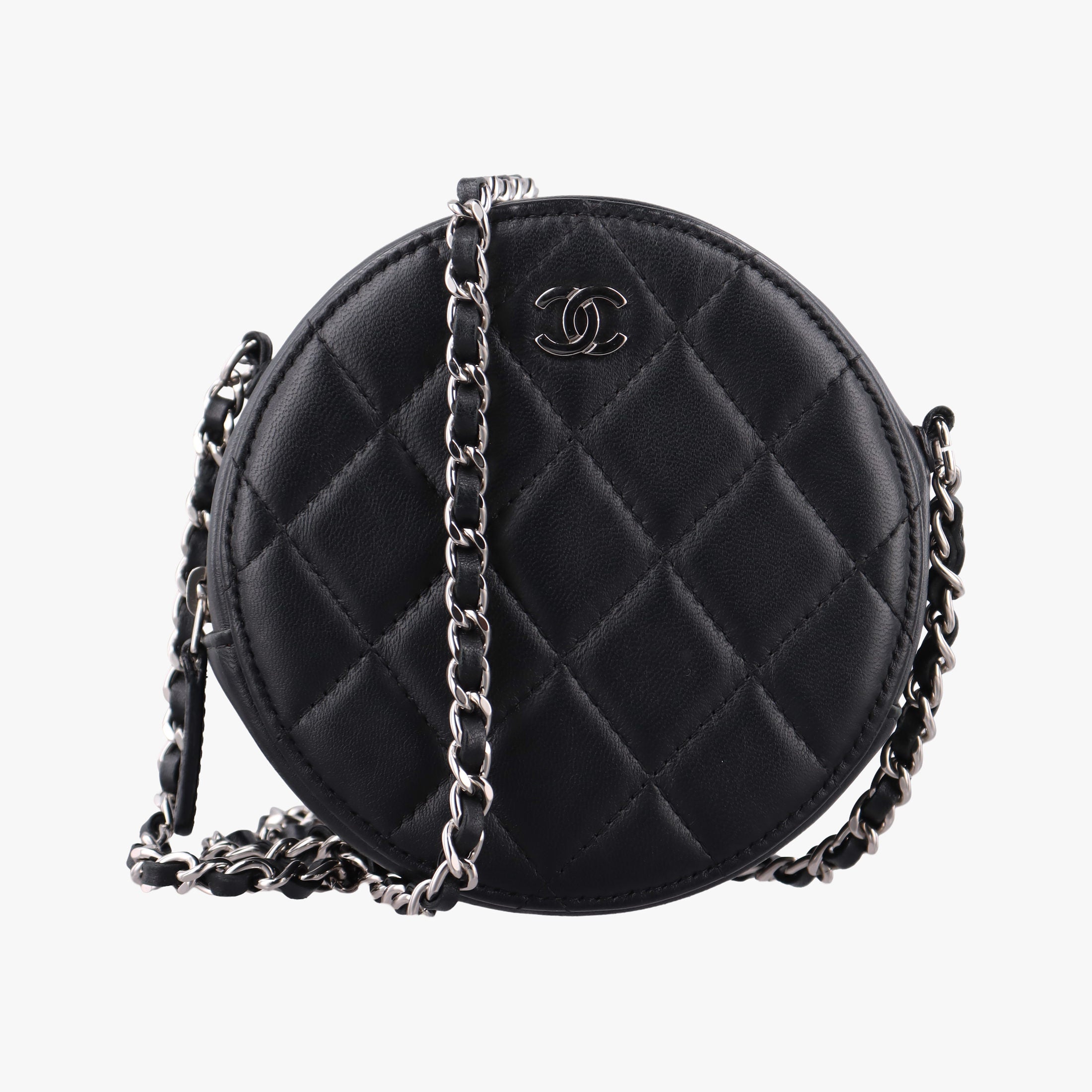 Matelasse Round Black lambskin AP0245 28493950マトラッセ ラウンド ブラック ラムスキン AP0245 28493950