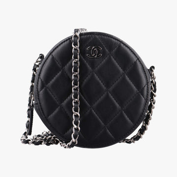 Matelasse Round Black lambskin AP0245 28493950マトラッセ ラウンド ブラック ラムスキン AP0245 28493950