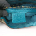 Pre-owned Gucci Jackie khaki×blue canvas×leather 141576 shoulderbag | stylenewstar