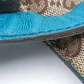 Pre-owned Gucci Jackie khaki×blue canvas×leather 141576 shoulderbag | stylenewstar