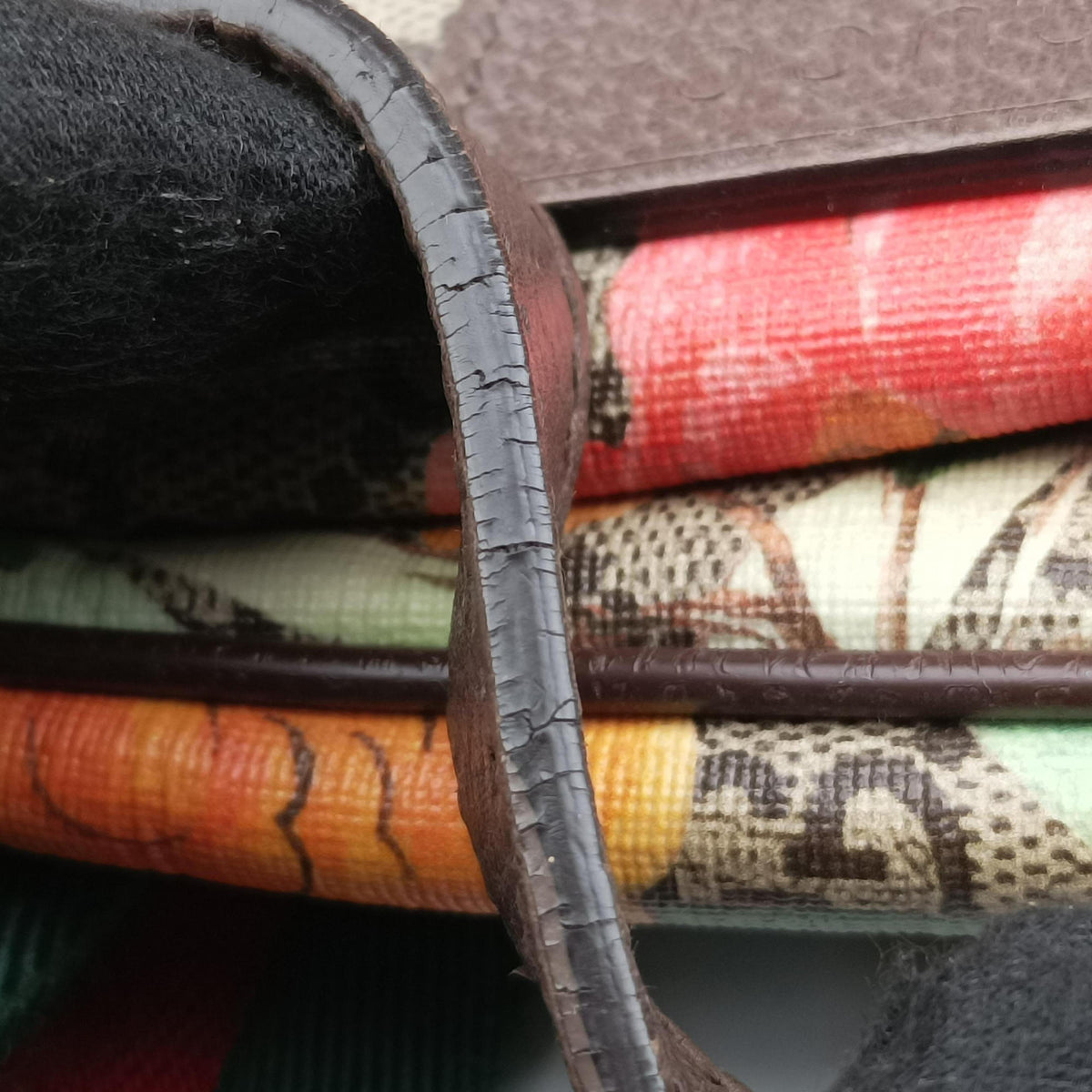 GG Supreme Bengal Brown×Multicolour PVC coated canvas×Leather 428027 H019493071GGスプリーム ベンガル ブラウン×マルチカラー PVCコーティングキャンバス×レザー 428027 H019493071