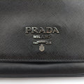 Pre-owned Prada Pattina City chain Black SAFFIANO Leather 1BD009 shoulderbag | stylenewstar