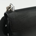 Pre-owned Prada Pattina City chain Black SAFFIANO Leather 1BD009 shoulderbag | stylenewstar