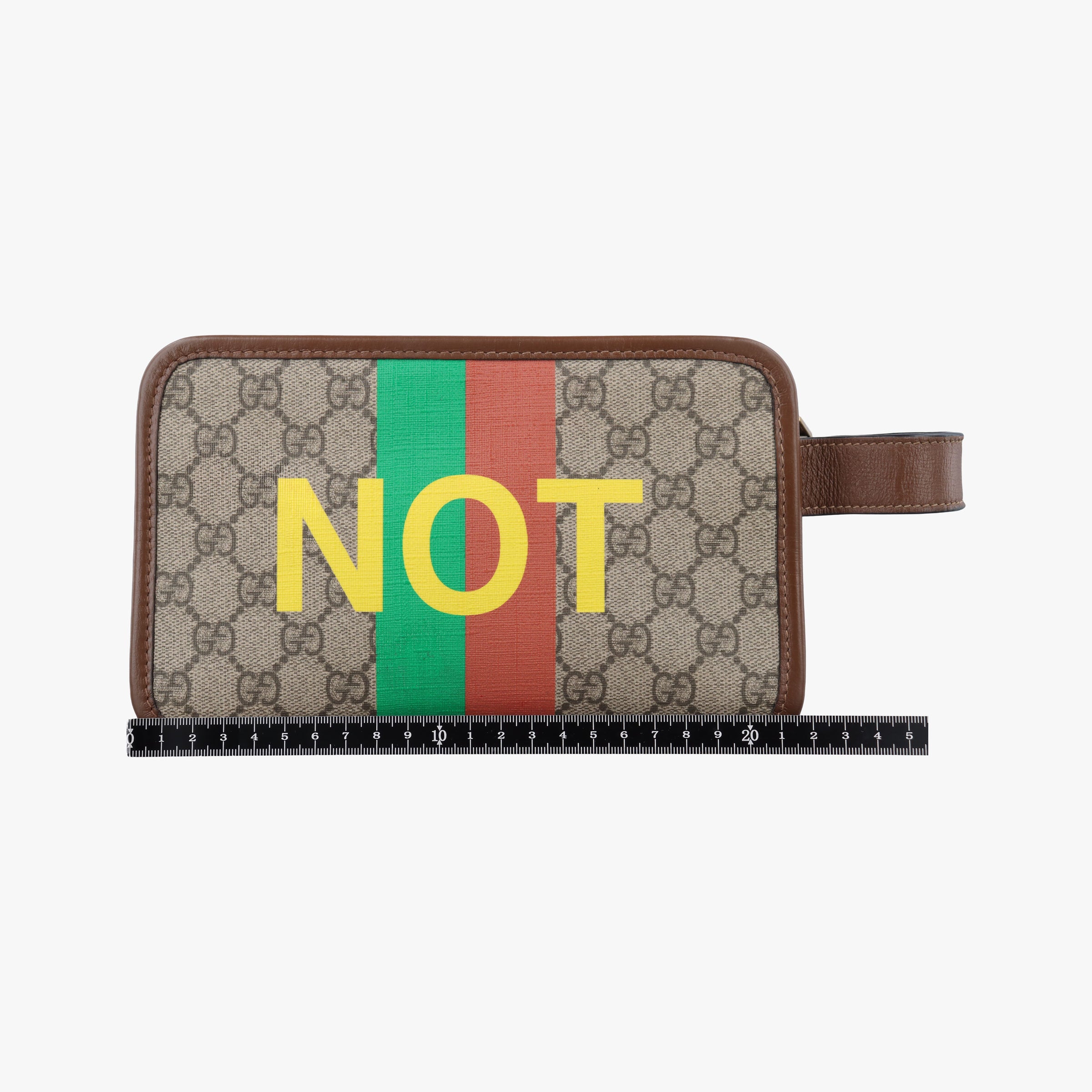 Vintage Gucci Fake/Not GG Supreme Brown PVC coated canvas 636243 clutchbag | stylenewstar