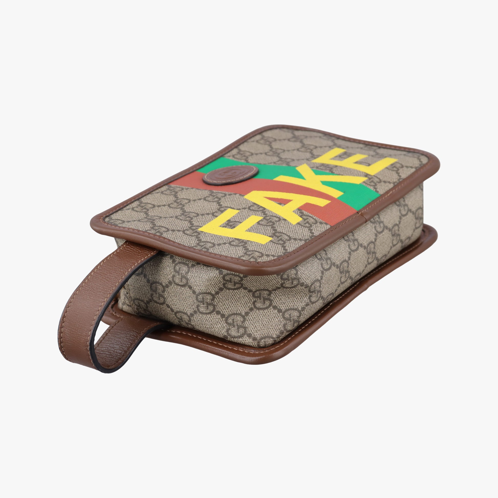 Vintage Gucci Fake/Not GG Supreme Brown PVC coated canvas 636243 clutchbag | stylenewstar