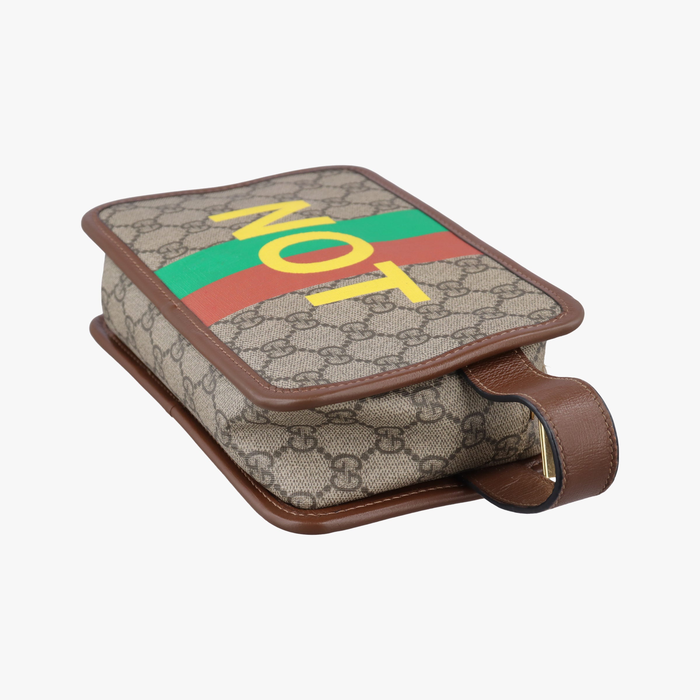 Vintage Gucci Fake/Not GG Supreme Brown PVC coated canvas 636243 clutchbag | stylenewstar