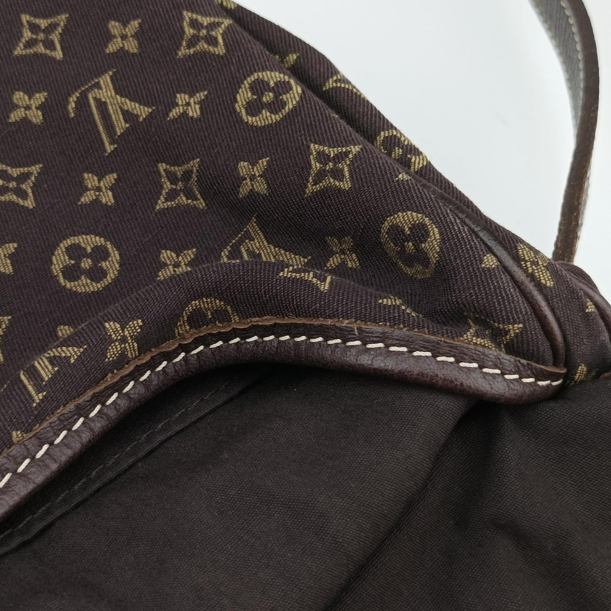 Monogram Mini Lin Saumur 30 Ebene Cotton × Linen × Leather M95227 MB0096モノグラム・ミニ・ラン ソミュール30 エベヌ コットン×リネン × レザー M95227 MB0096