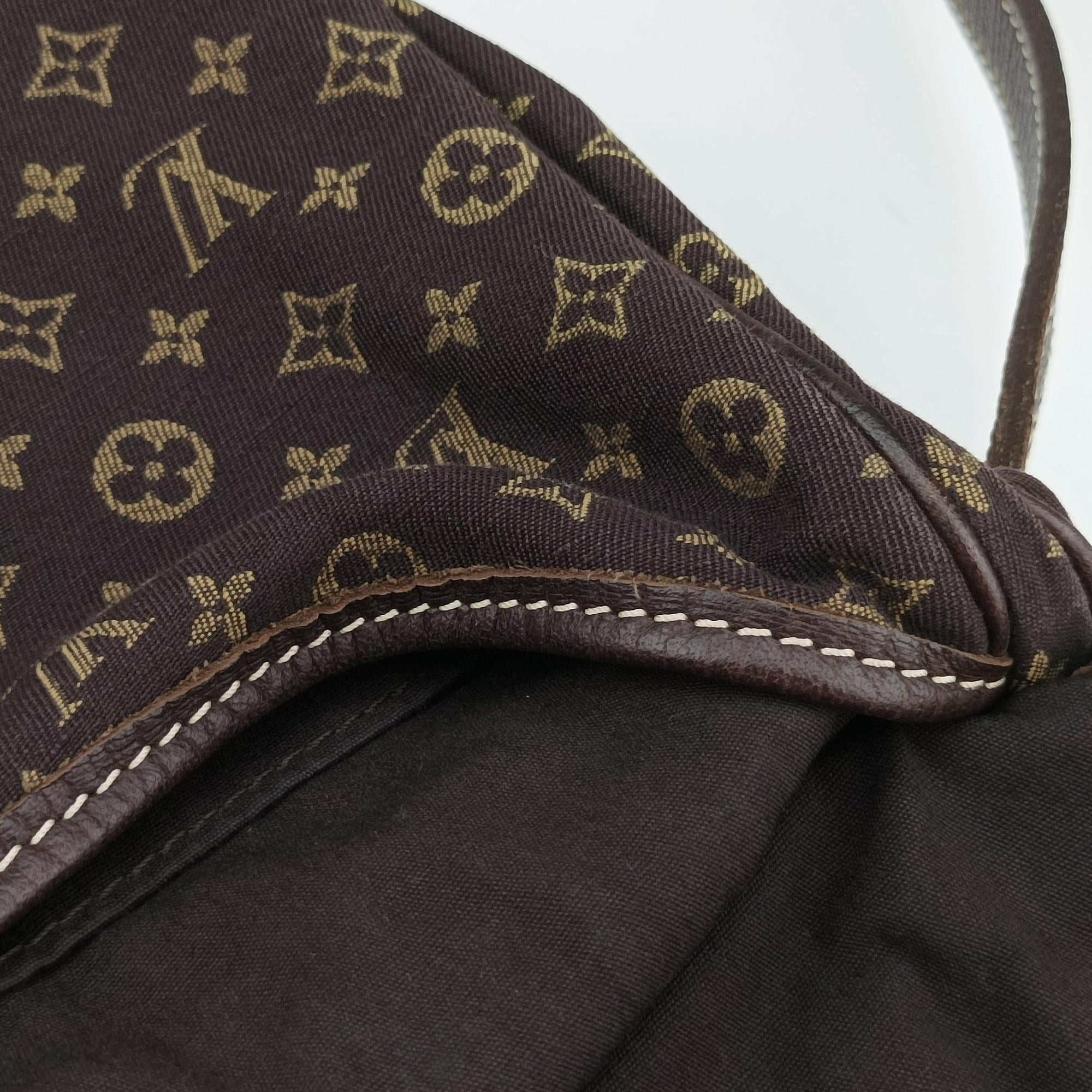 Monogram Mini Lin Saumur 30 Ebene Cotton × Linen × Leather M95227 MB0096モノグラム・ミニ・ラン ソミュール30 エベヌ コットン×リネン × レザー M95227 MB0096