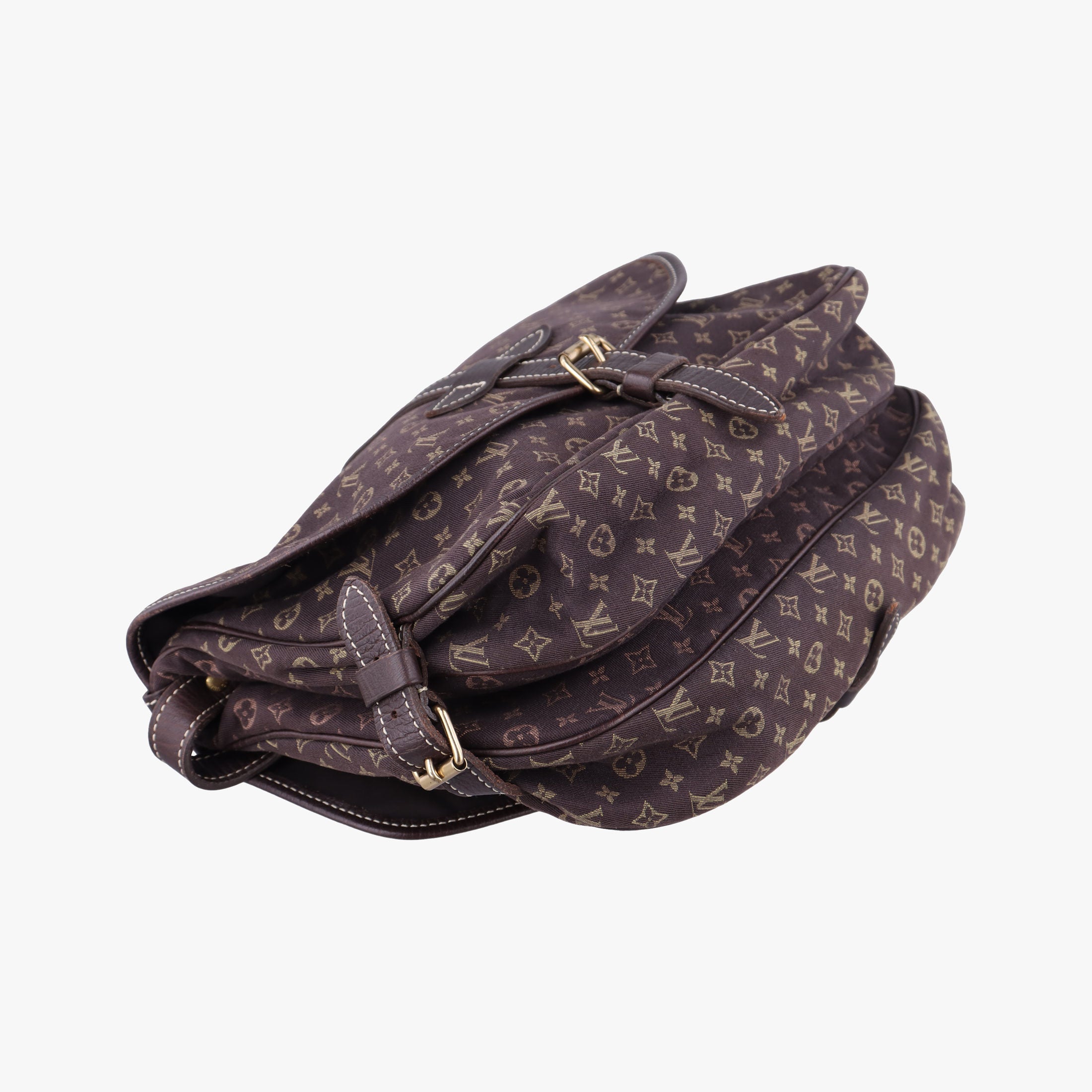 Monogram Mini Lin Saumur 30 Ebene Cotton × Linen × Leather M95227 MB0096モノグラム・ミニ・ラン ソミュール30 エベヌ コットン×リネン × レザー M95227 MB0096