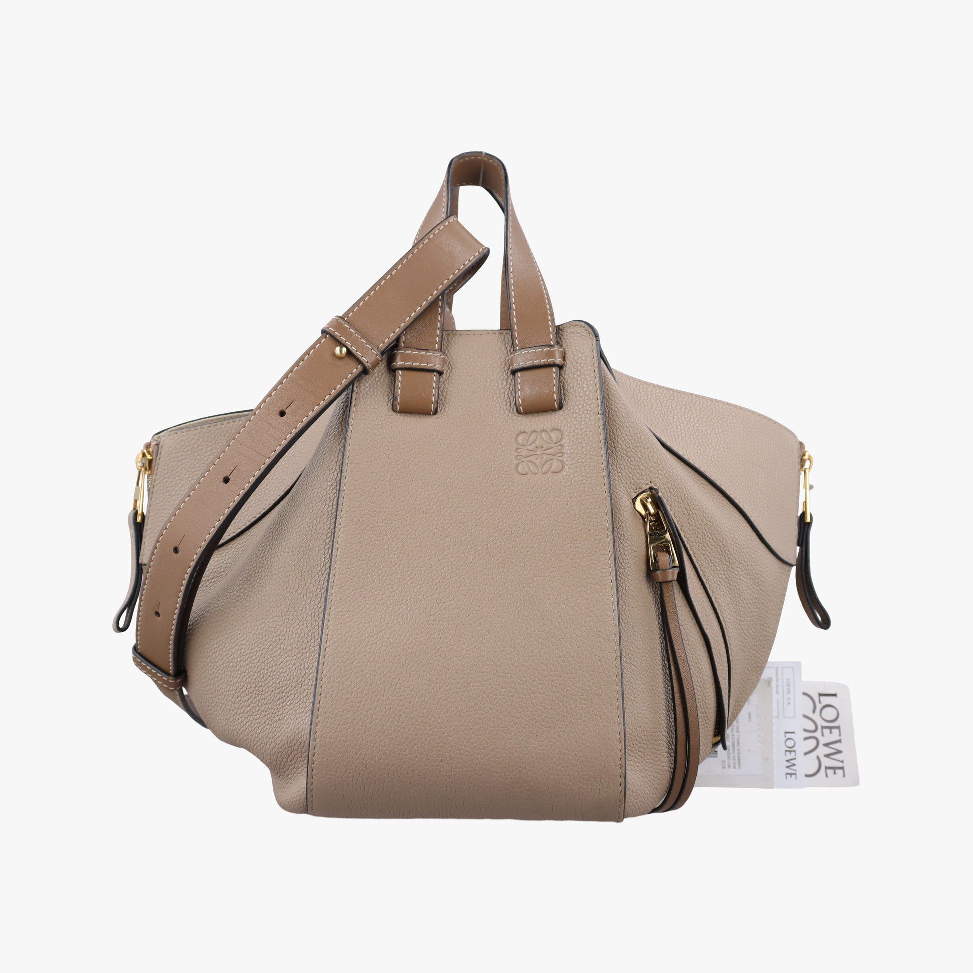 Pre-owned Loewe Hammock Camel Leather  shoulderbag | stylenewstar