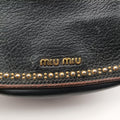 Miu Lady Black Leather 37ミュウレディ ブラック レザー 37