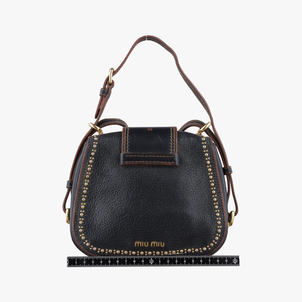 Miu Lady Black Leather 37ミュウレディ ブラック レザー 37