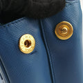 Pre-owned Prada Galleria Blue SAFFIANO Leather BN1801 shoulderbag | stylenewstar