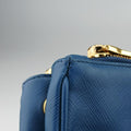Pre-owned Prada Galleria Blue SAFFIANO Leather BN1801 shoulderbag | stylenewstar