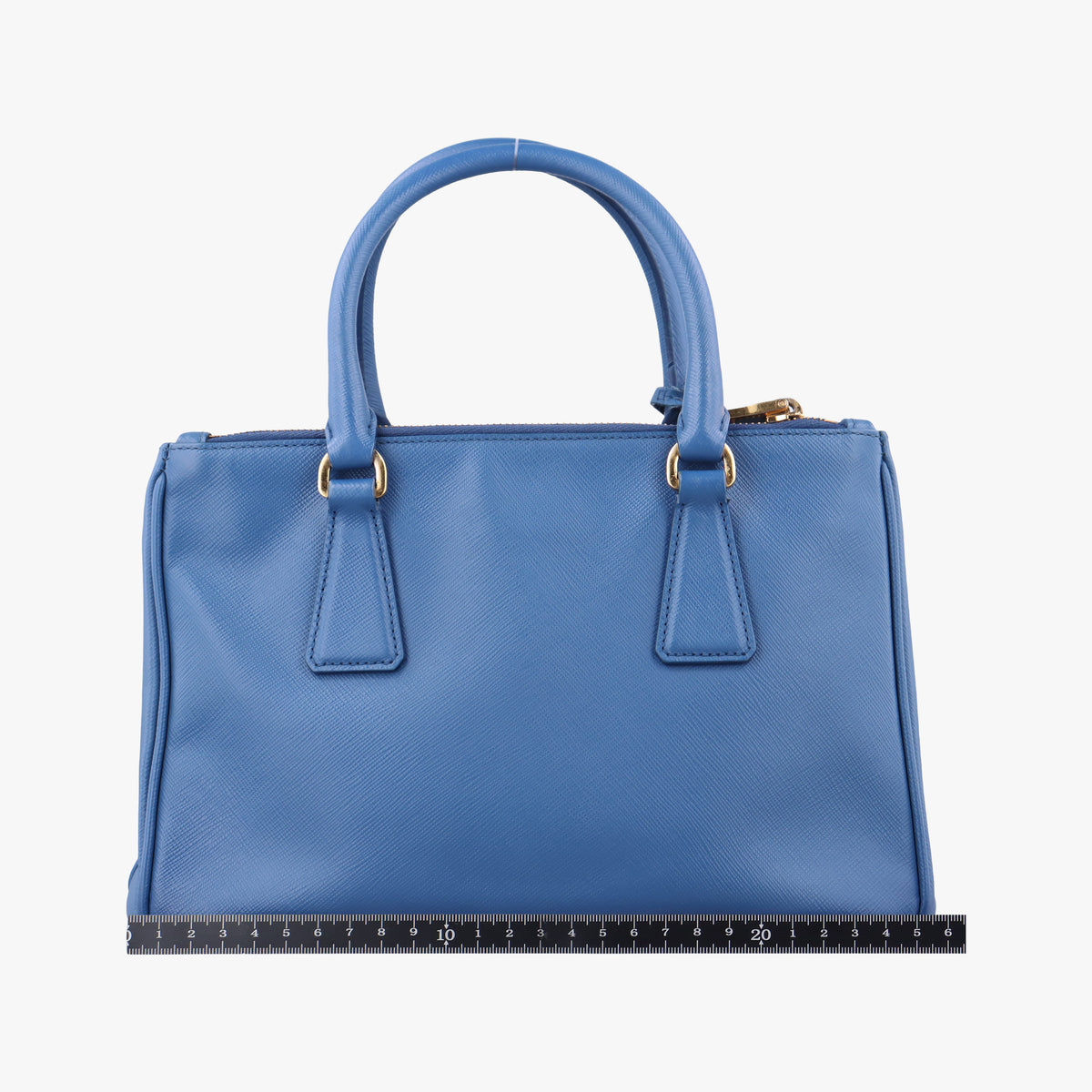 Pre-owned Prada Galleria Blue SAFFIANO Leather BN1801 shoulderbag | stylenewstar