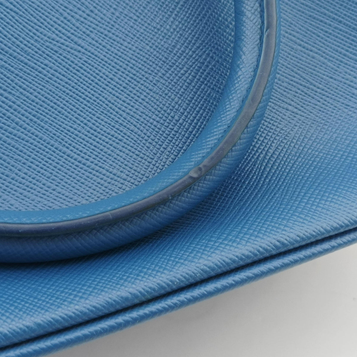 Pre-owned Prada Galleria Blue SAFFIANO Leather BN1801 shoulderbag | stylenewstar