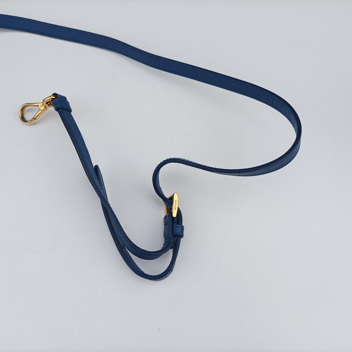 Pre-owned Prada Galleria Blue SAFFIANO Leather BN1801 shoulderbag | stylenewstar