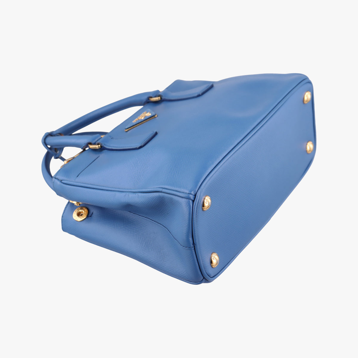Pre-owned Prada Galleria Blue SAFFIANO Leather BN1801 shoulderbag | stylenewstar