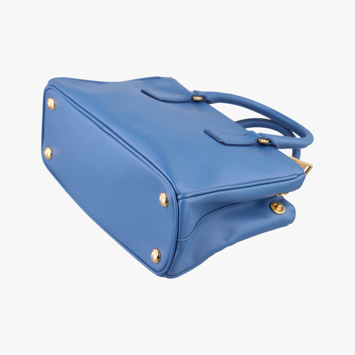 Pre-owned Prada Galleria Blue SAFFIANO Leather BN1801 shoulderbag | stylenewstar