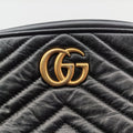 Pre-owned Gucci GG Marmont Black Leather 448065 shoulderbag | stylenewstar
