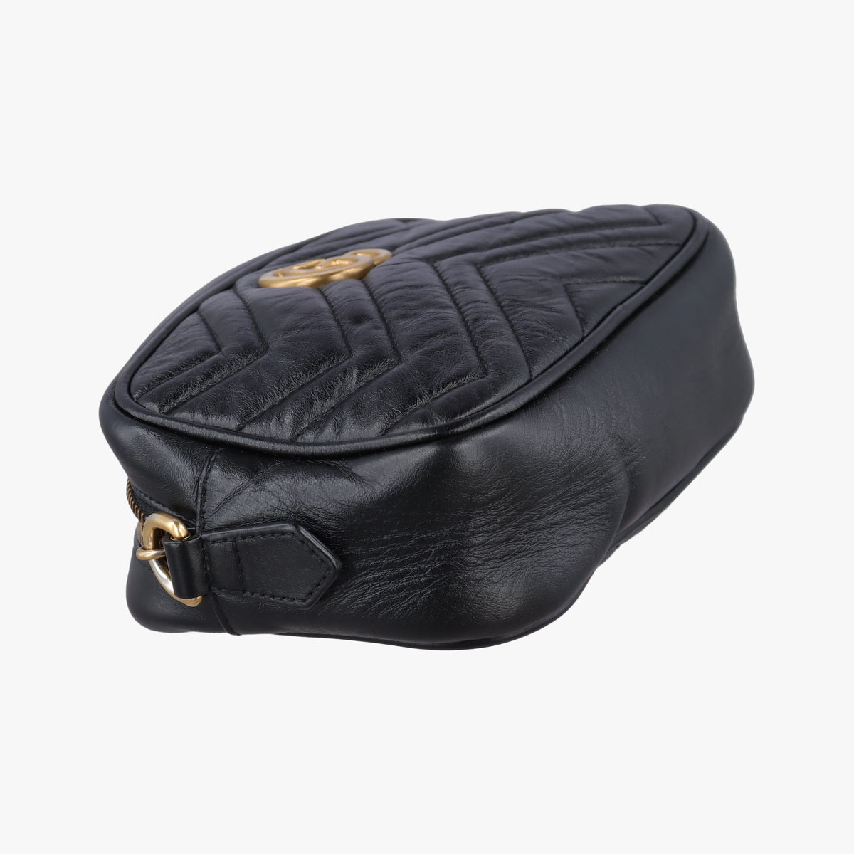 Pre-owned Gucci GG Marmont Black Leather 448065 shoulderbag | stylenewstar