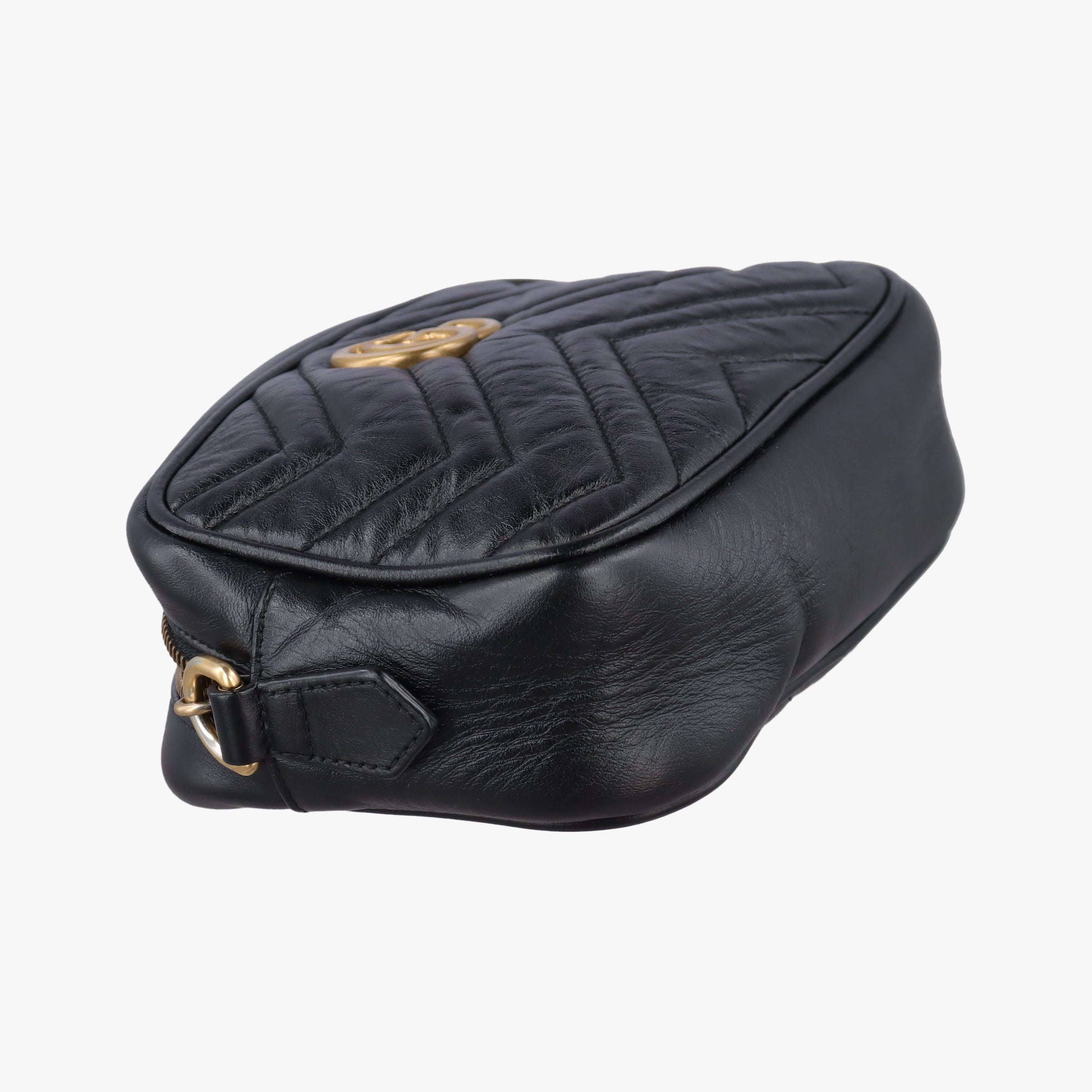 Pre-owned Gucci GG Marmont Black Leather 448065 shoulderbag | stylenewstar
