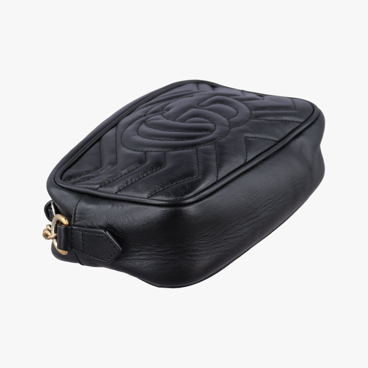 Pre-owned Gucci GG Marmont Black Leather 448065 shoulderbag | stylenewstar