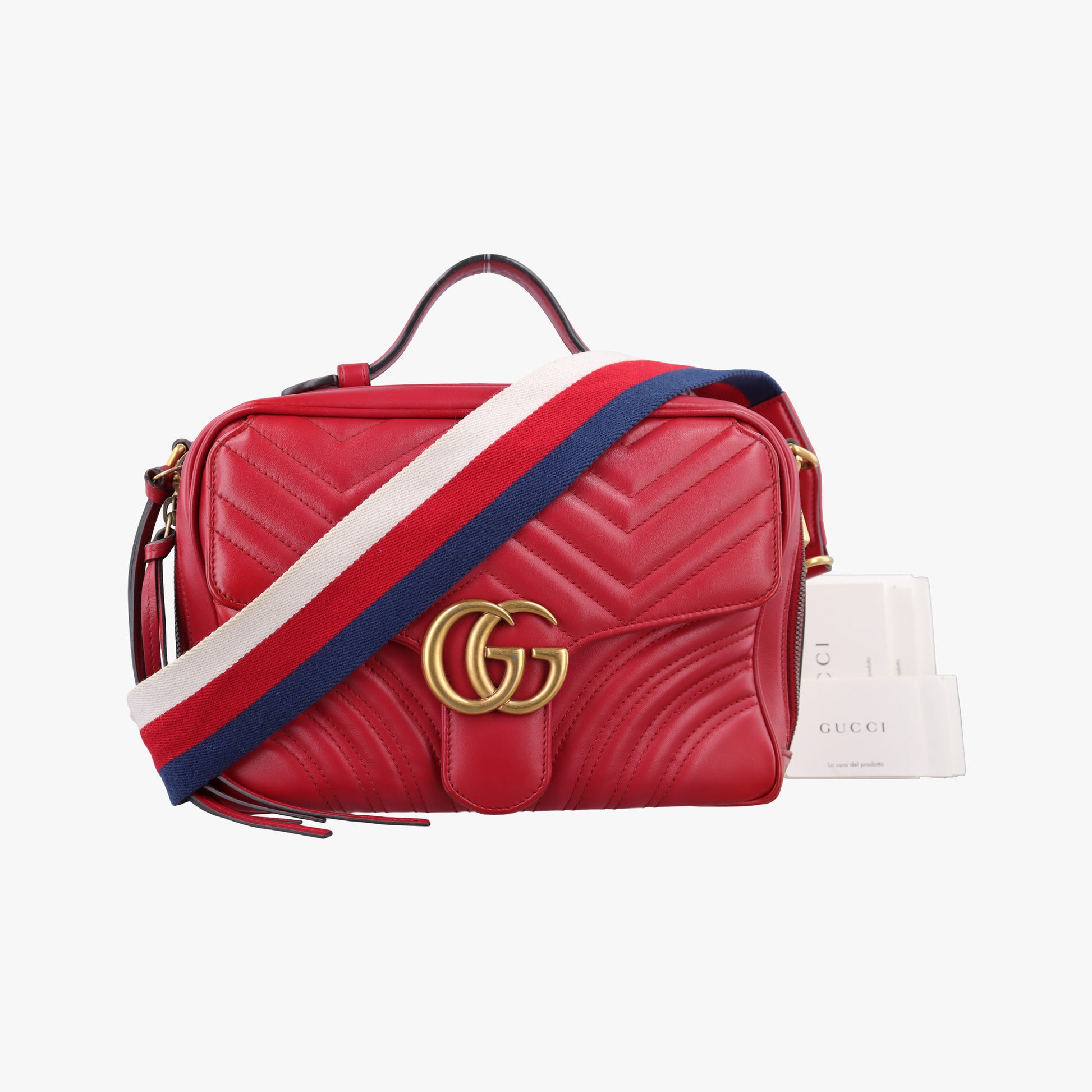 GG Marmont Red Leather 498100 A028081463GGマーモント レッド レザー 498100 A028081463