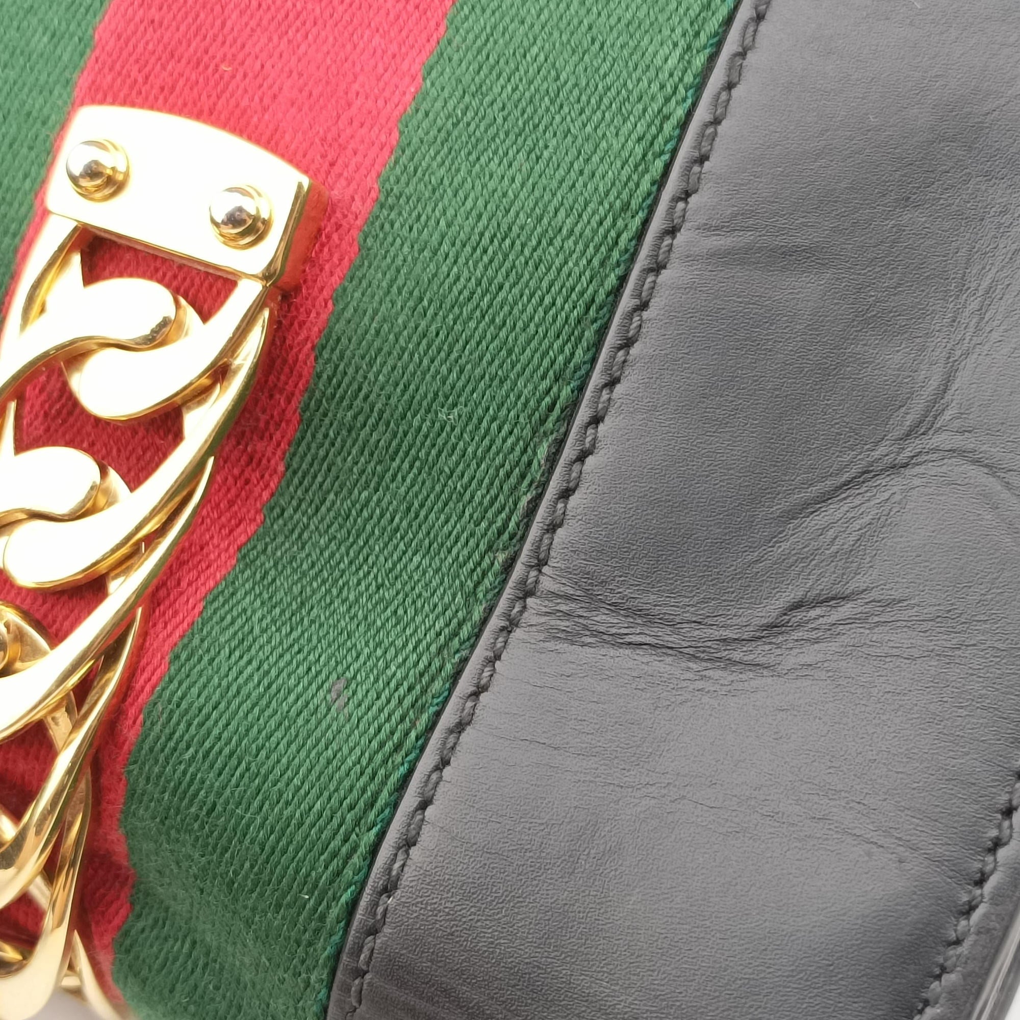 Sylvie Black×red×Green Leather 431666 Lot number unknownシルヴィ ブラック×レッド×グリーン レザー 431666 製番不明