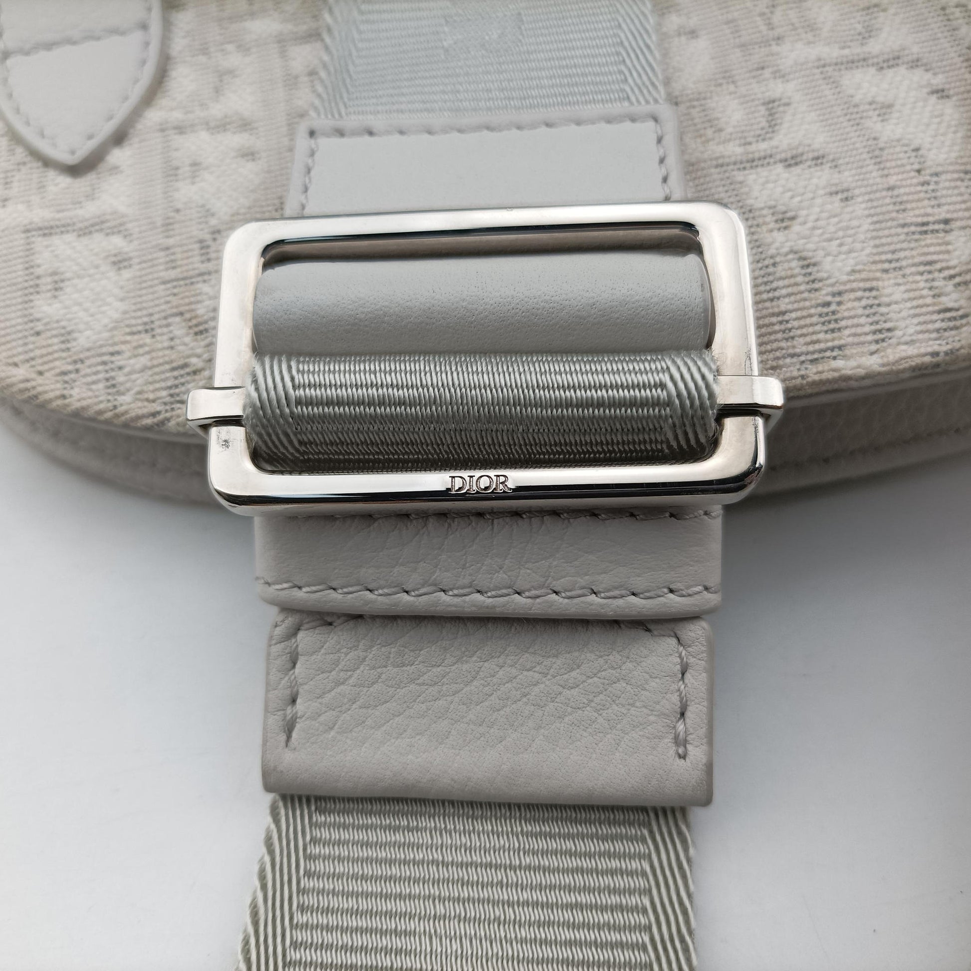 Saddle White Jacquard × Leather 07-BO-0242  IC Chipサドルバッグ ホワイト ジャガード×レザー 07-BO-0242  ICチップ