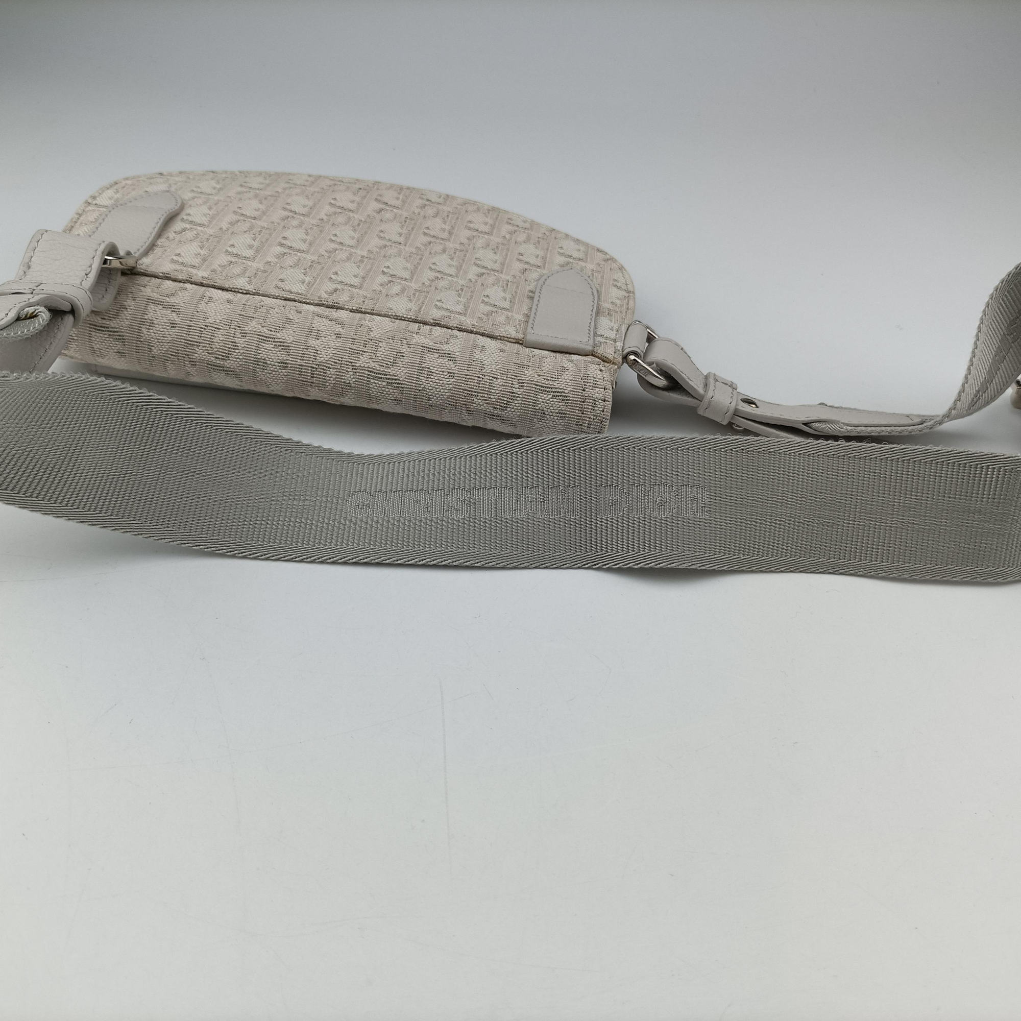 Saddle White Jacquard × Leather 07-BO-0242  IC Chipサドルバッグ ホワイト ジャガード×レザー 07-BO-0242  ICチップ