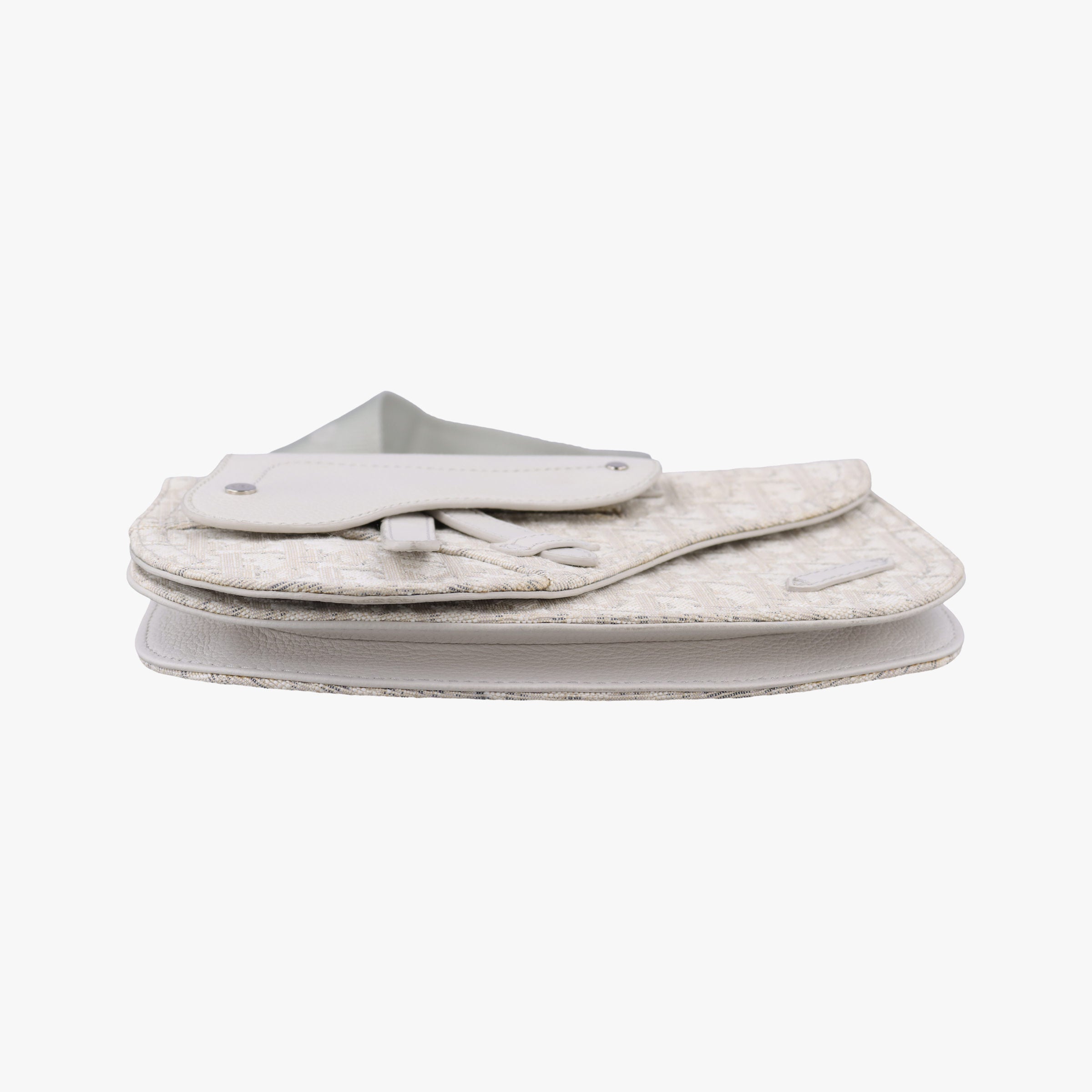 Saddle White Jacquard × Leather 07-BO-0242  IC Chipサドルバッグ ホワイト ジャガード×レザー 07-BO-0242  ICチップ