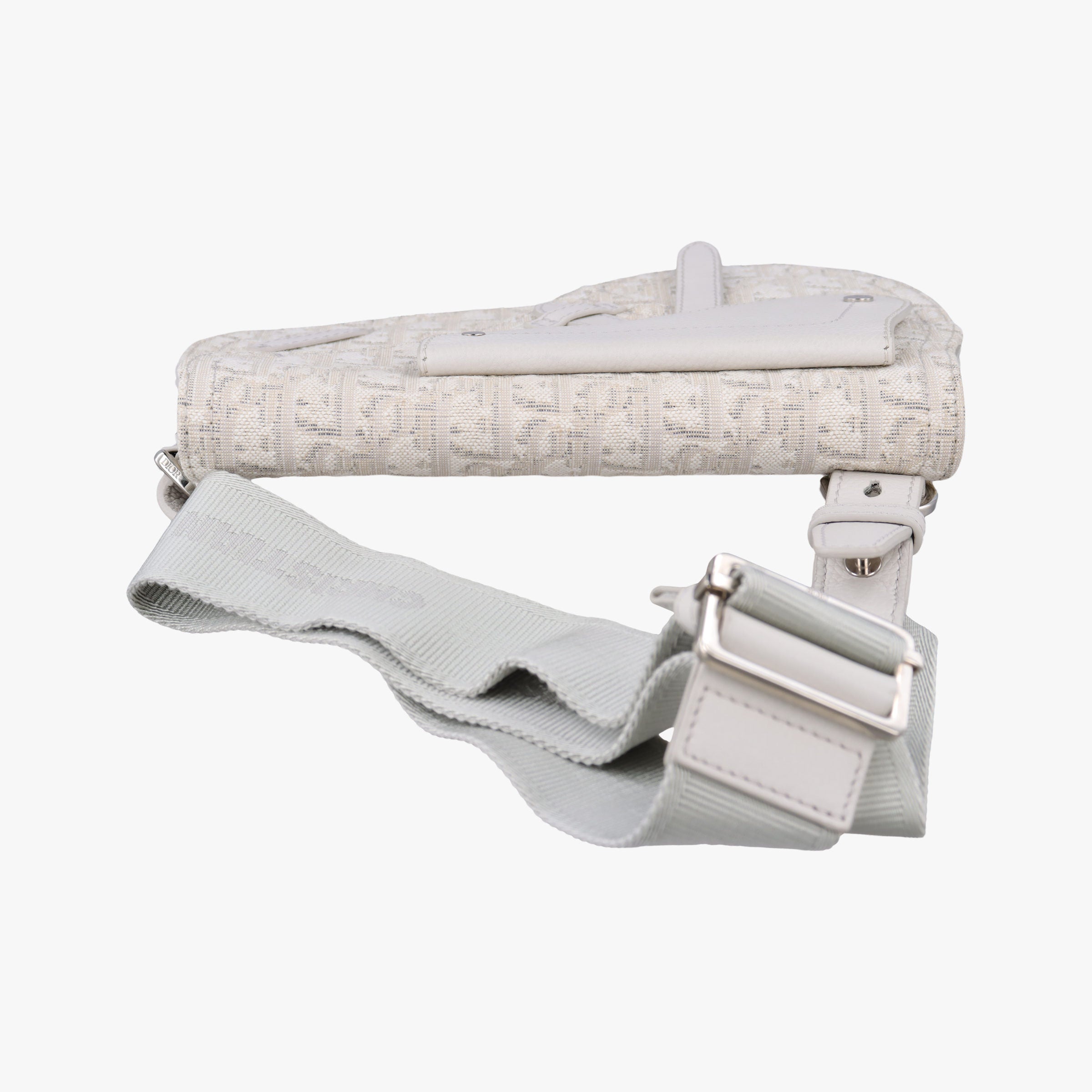 Saddle White Jacquard × Leather 07-BO-0242  IC Chipサドルバッグ ホワイト ジャガード×レザー 07-BO-0242  ICチップ