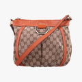 Abbey line Orange×Brown canvas×leather 203257 C5306519アビーライン オレンジ×ブラウン キャンバス×レザー 203257 C5306519