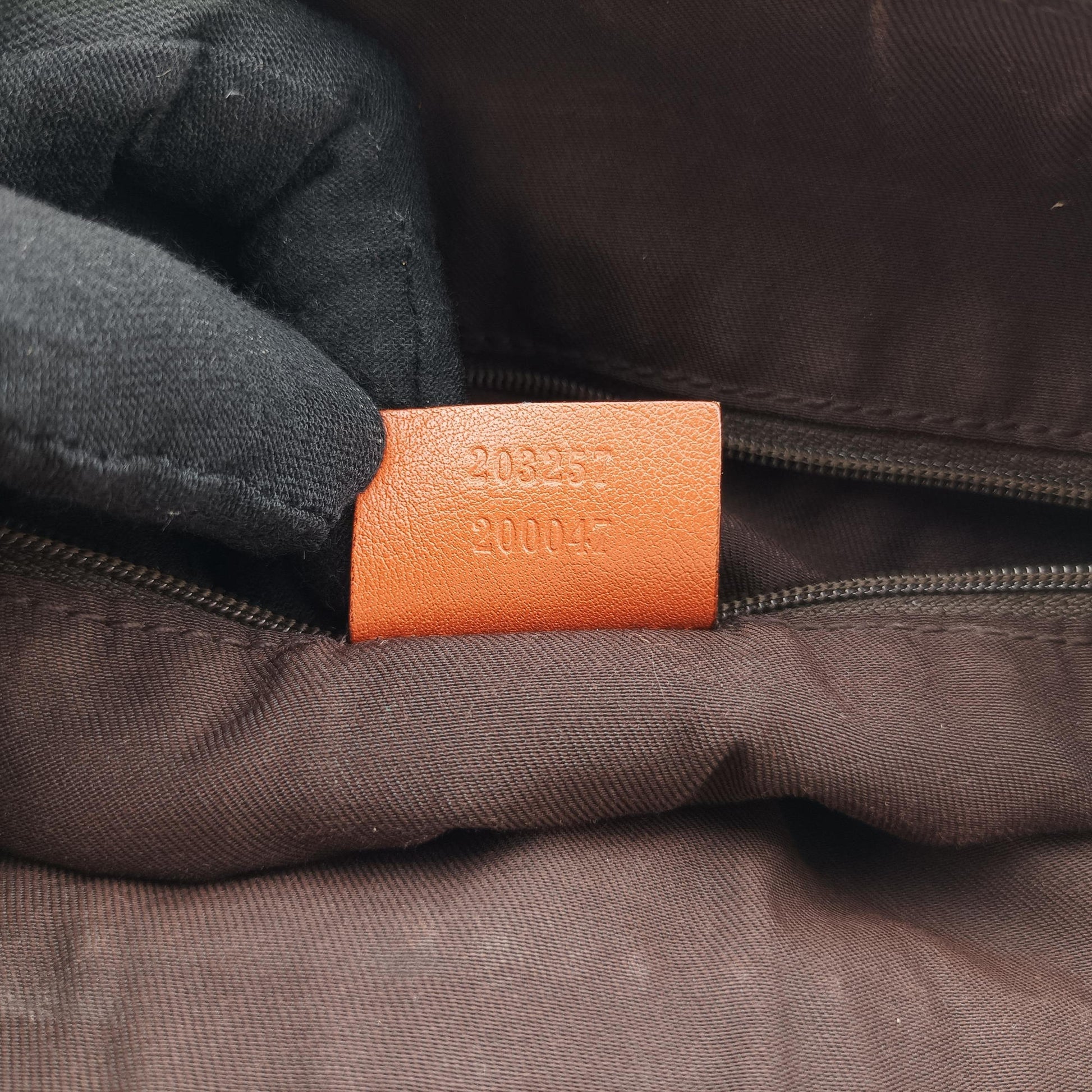 Abbey line Orange×Brown canvas×leather 203257 C5306519アビーライン オレンジ×ブラウン キャンバス×レザー 203257 C5306519