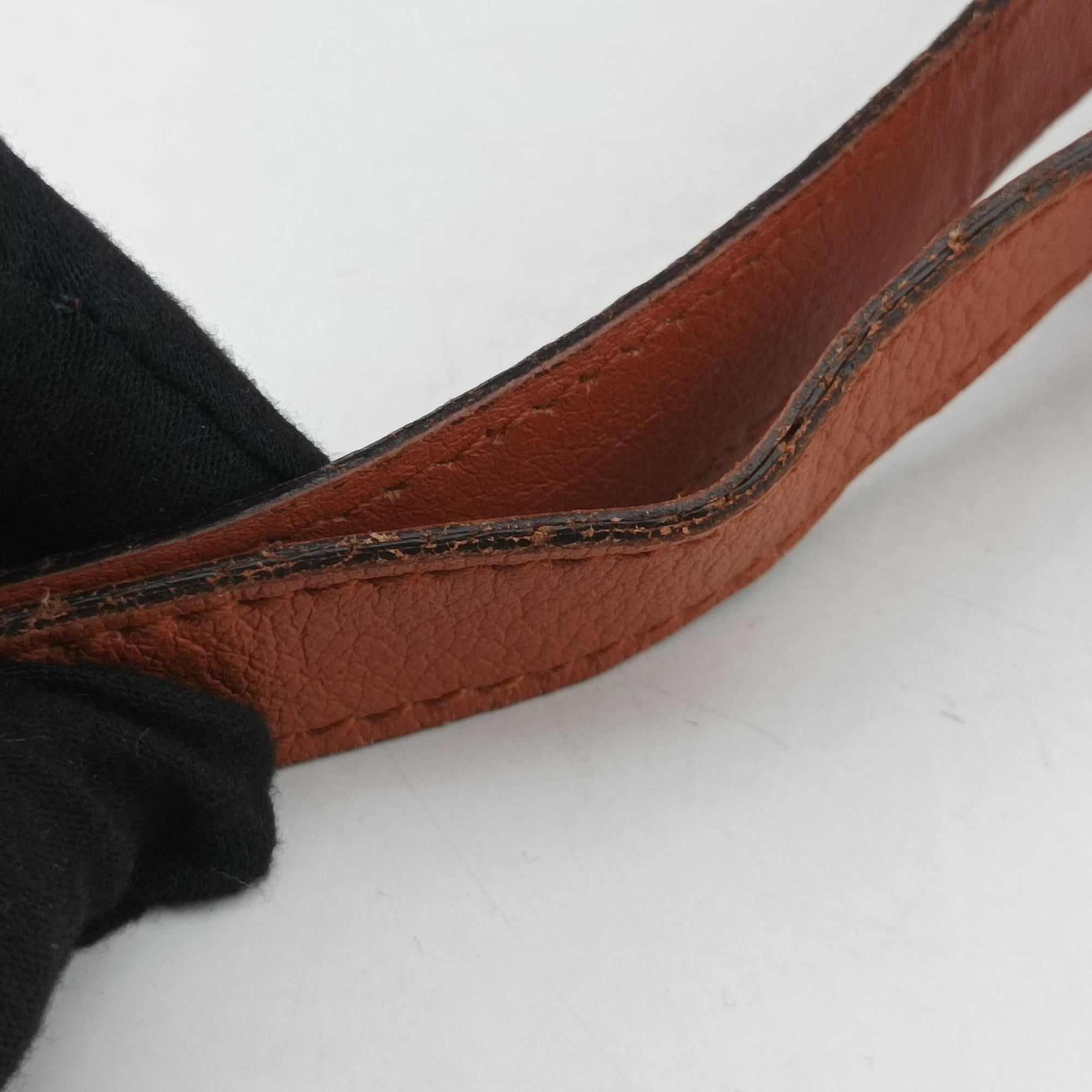 Abbey line Orange×Brown canvas×leather 203257 C5306519アビーライン オレンジ×ブラウン キャンバス×レザー 203257 C5306519
