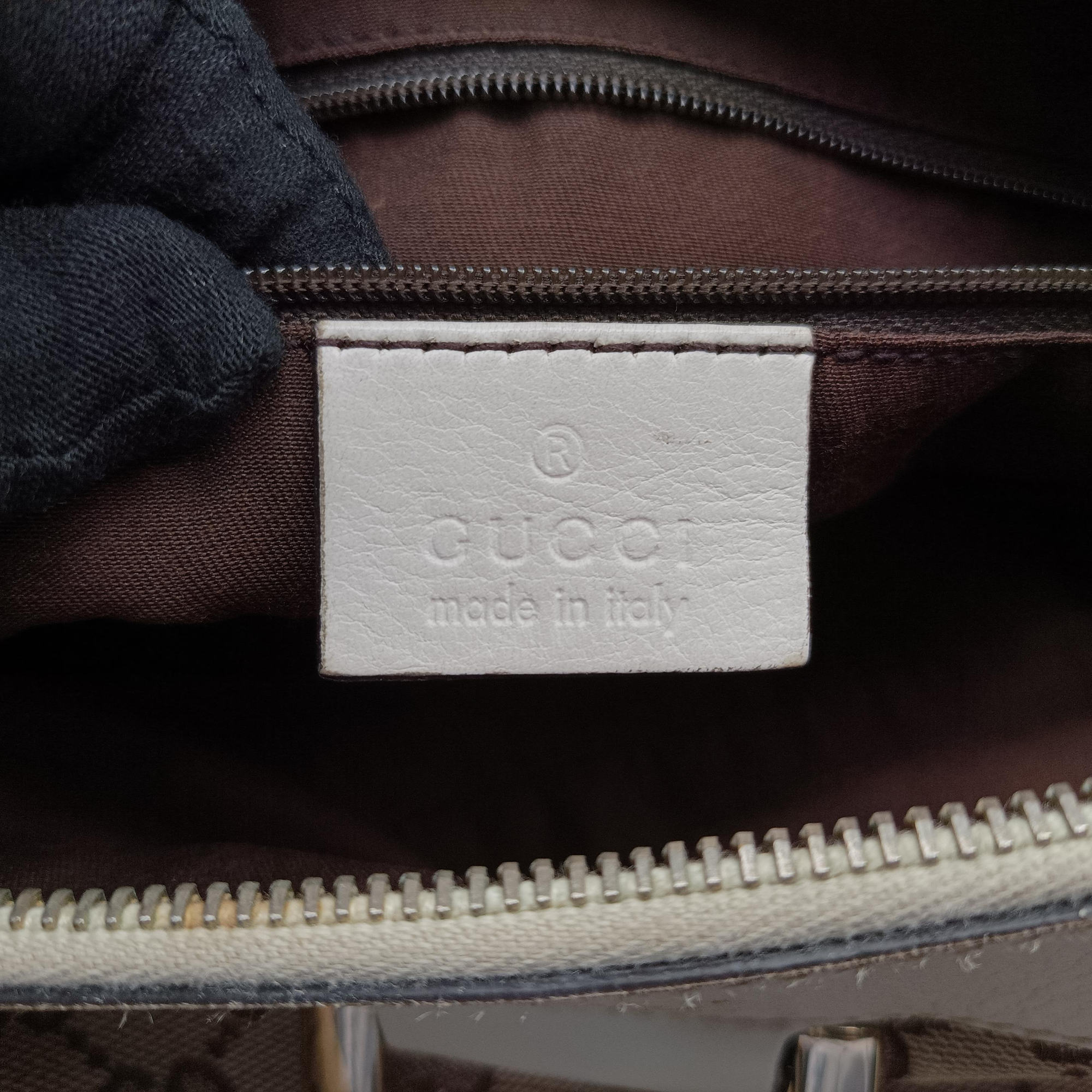 Abbey D-ring Hobo Beige×White canvas×leather 189833 E0248714アビー Dリング ホーボー ベージュ×ホワイト キャンバス×レザー 189833 E0248714